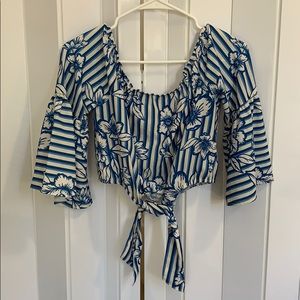 Stripes and flower Top